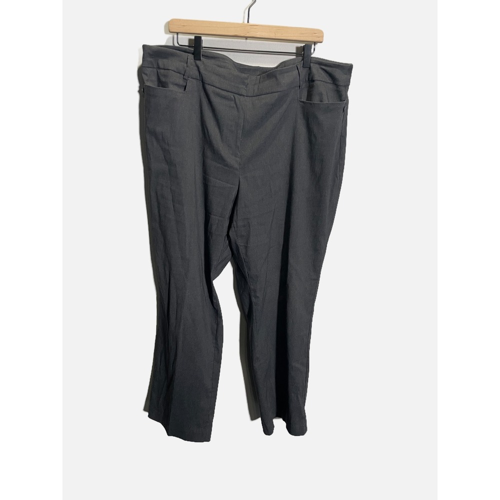 Lane Bryant Dress Pants Womens 20 Gray Straight Leg Stretch Career Trousers